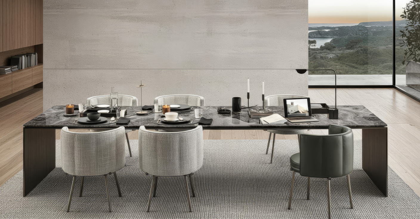 Blanche 12-Seater Marble Dining Table