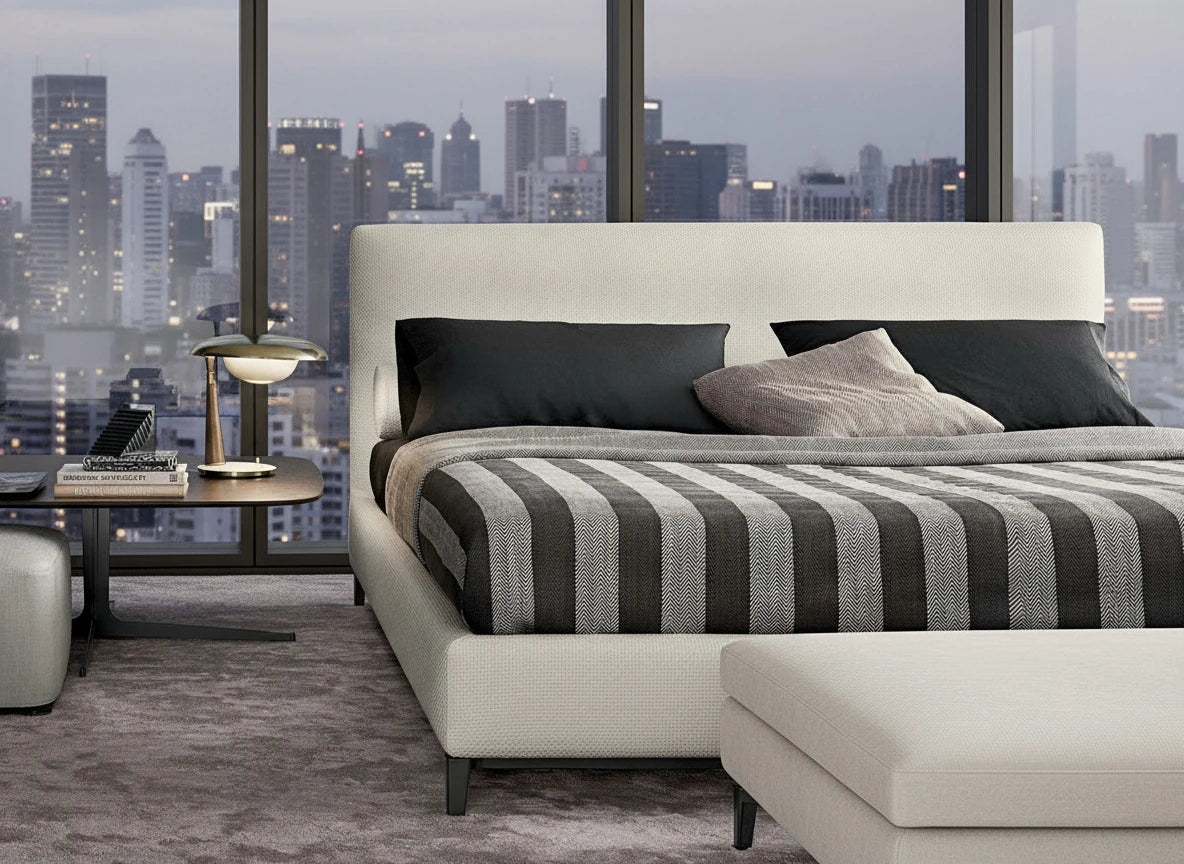 Chester Fabric Bed with Padded Headboard