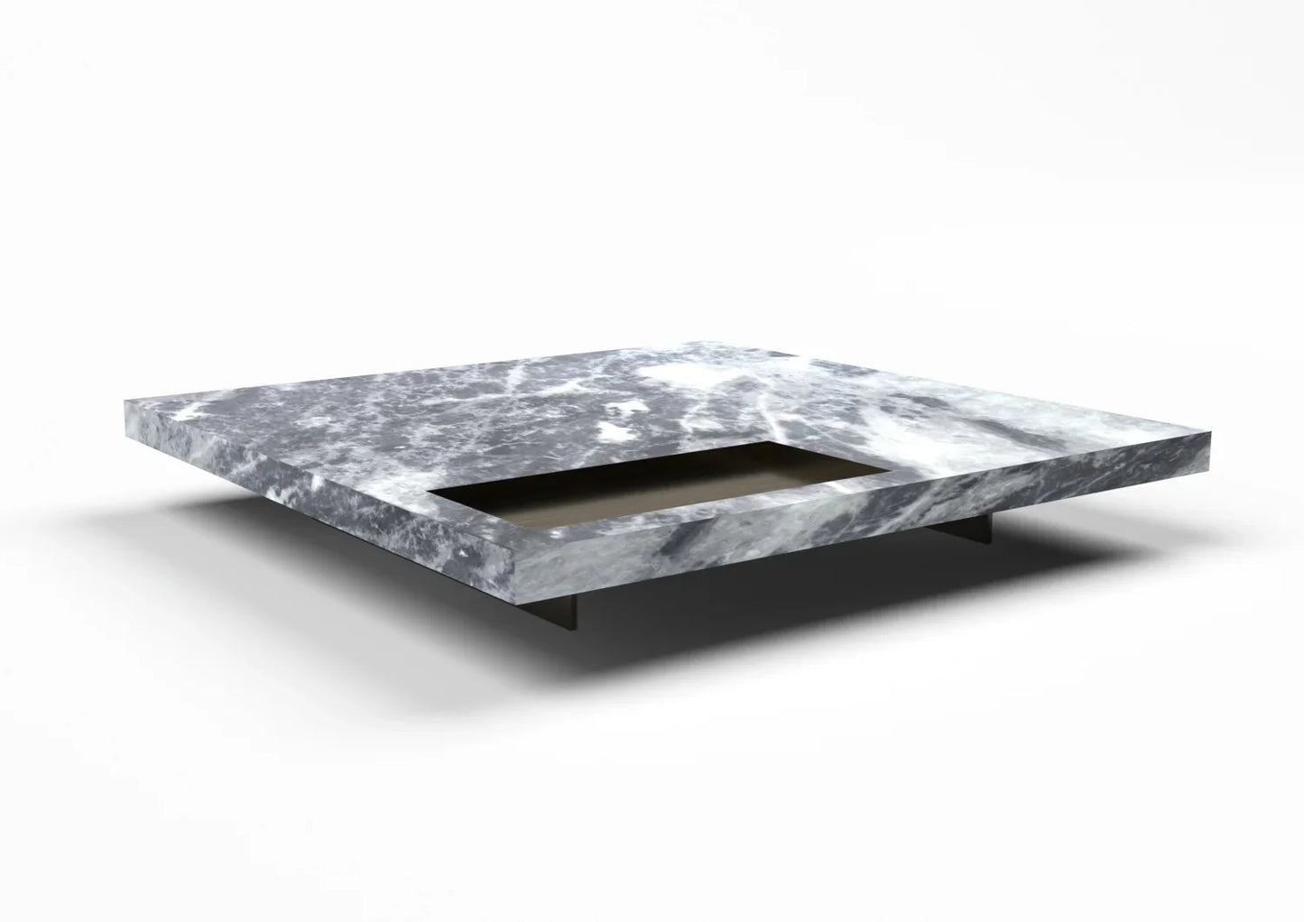 Alex Marble Top Square Gray Coffee Table