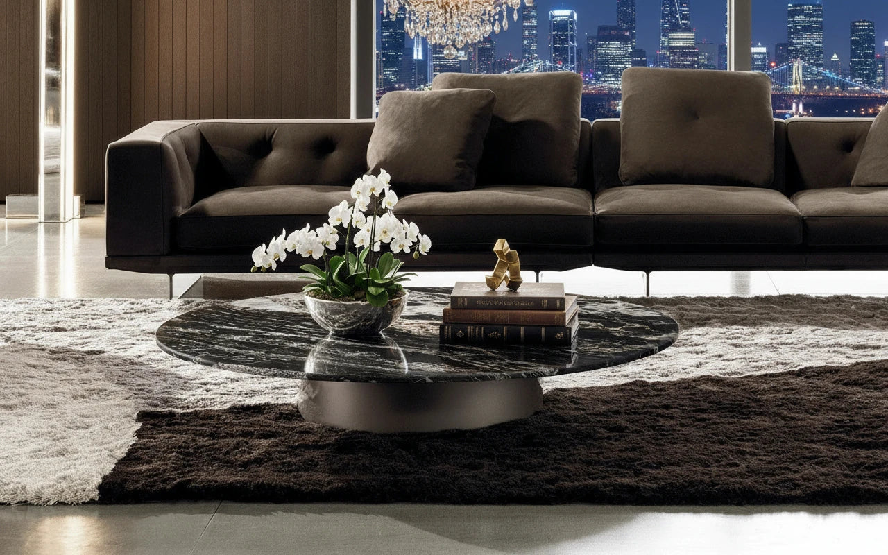 Akira Marble 150cm Round Coffee Table