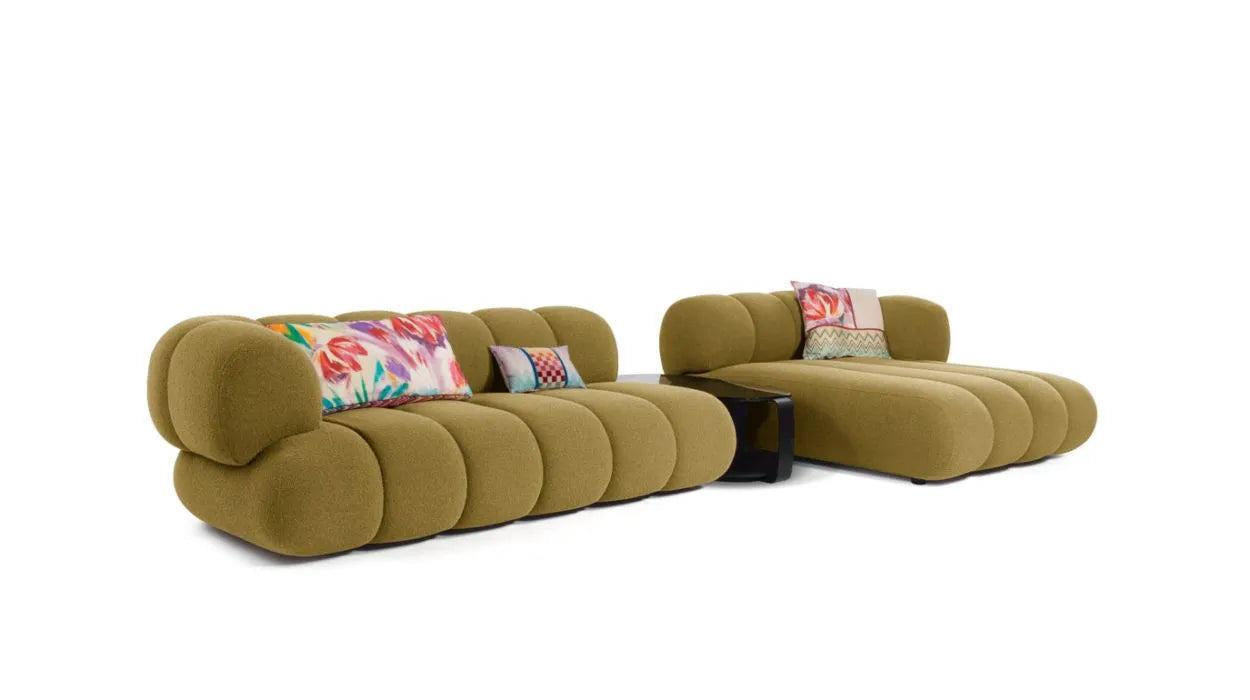 Osiris 3-Seater Fabric Modular Sofa with Right Chaise