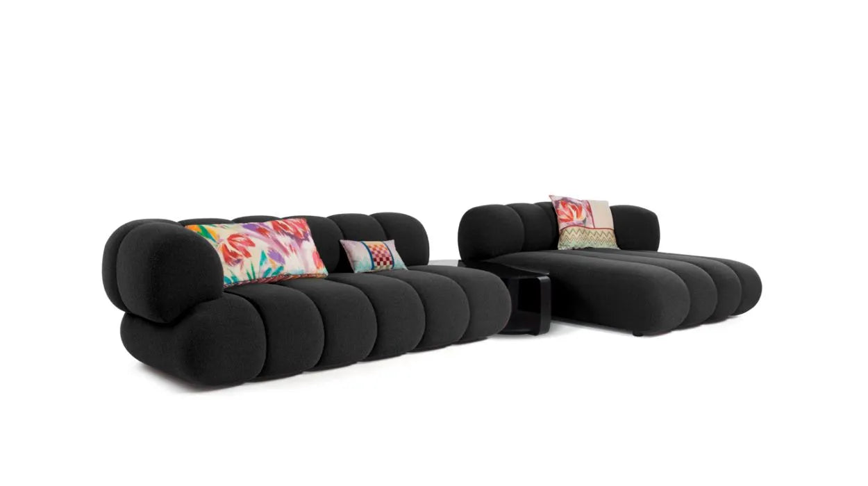 Osiris 3-Seater Fabric Modular Sofa with Right Chaise