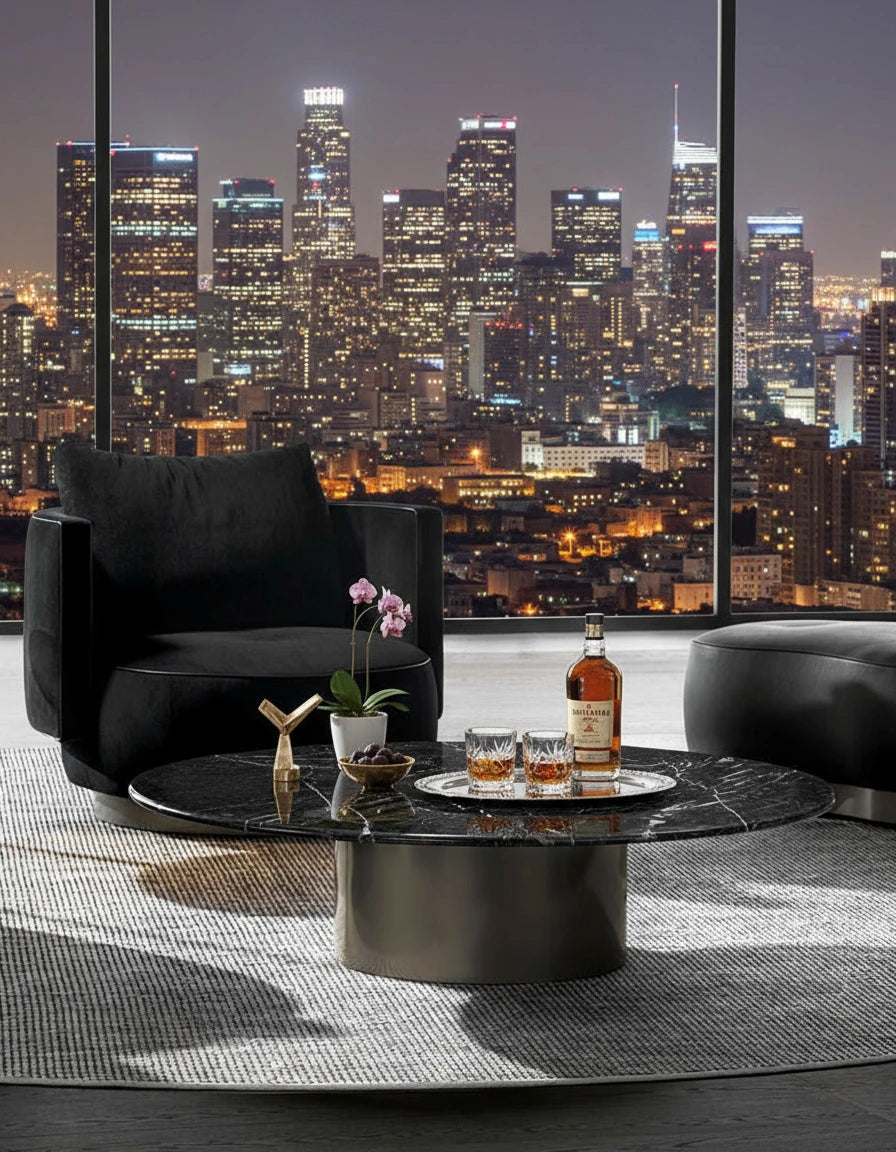 Aoi Marble 120cm Round Coffee Table