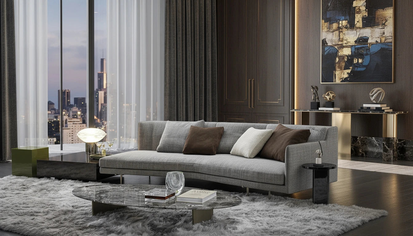 Argus Marble Oval Coffee Table