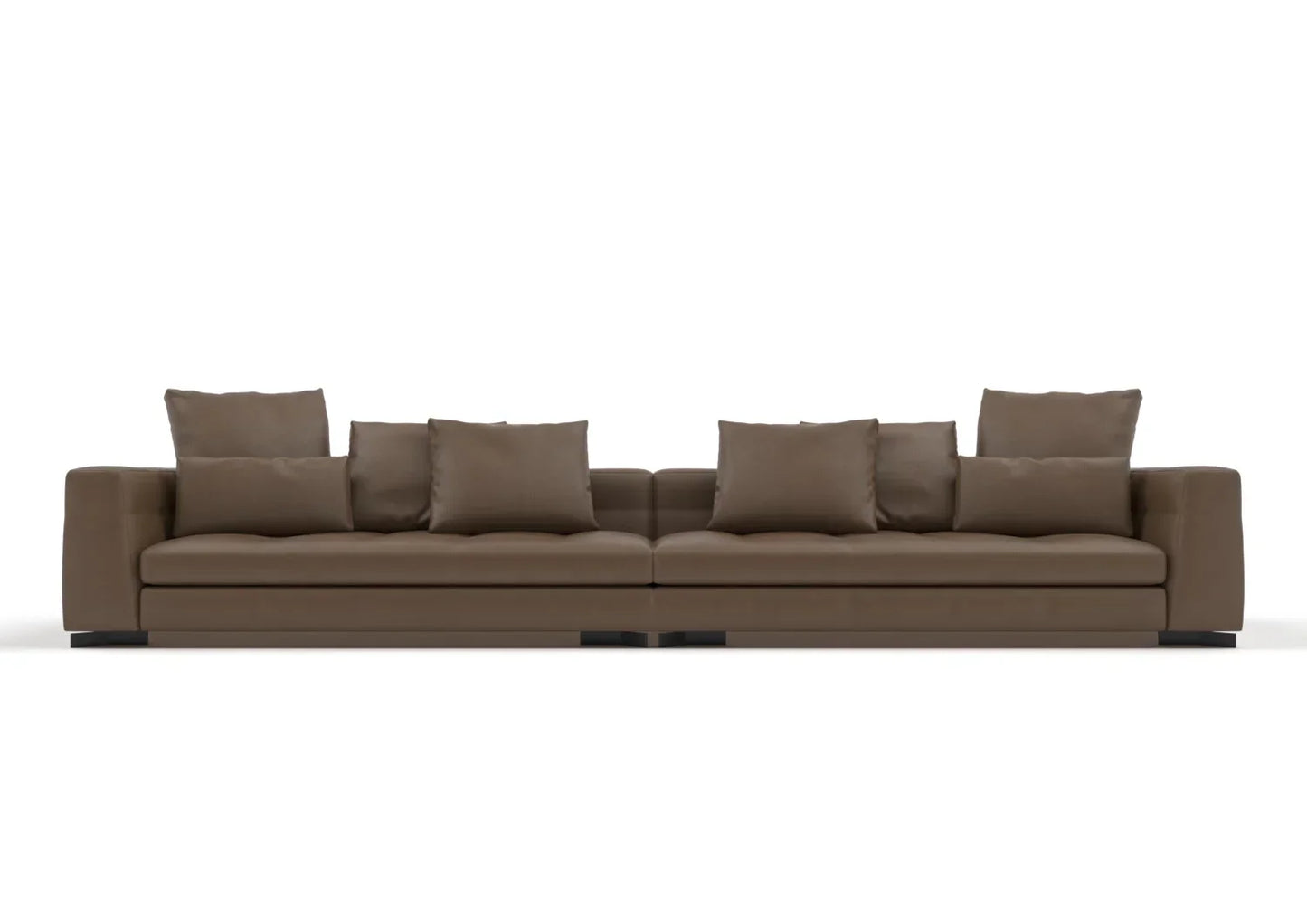 Travis 4-Seater Leather Upholstered Sofa