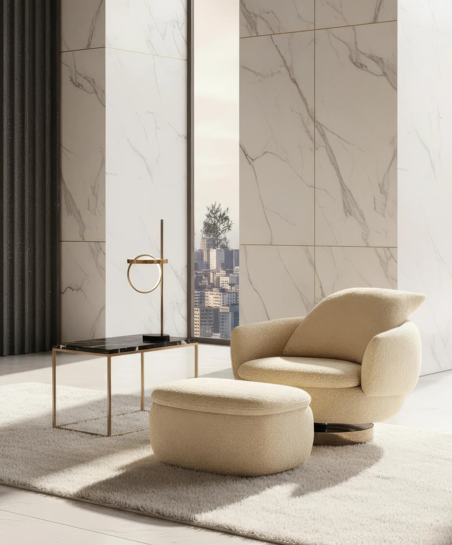 Cade Fabric Lounge Armchair