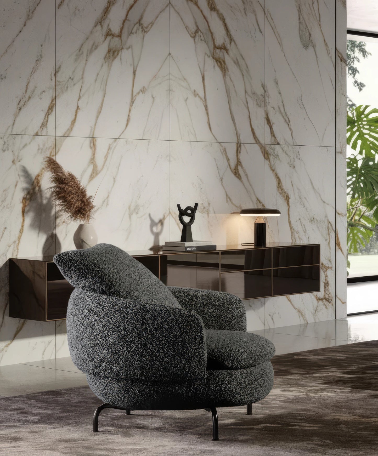 Cade Fabric Lounge Armchair