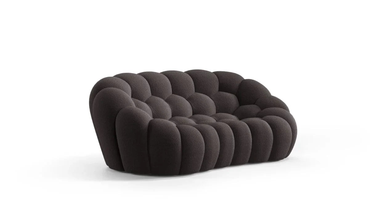 Dean 3-Seater Fabric Pouffe Sofa