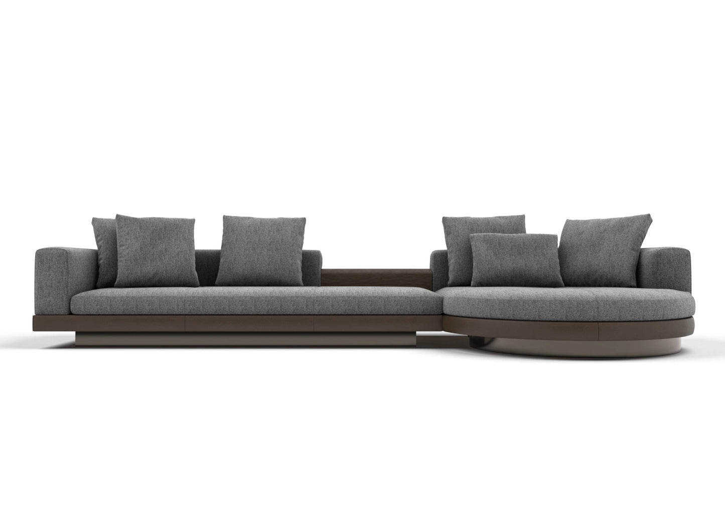 Uriel 4-Seater Fabric Chaise Lounge Sofa