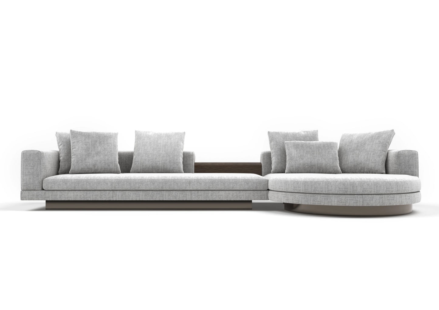 Uriel 4-Seater Fabric Chaise Lounge Sofa