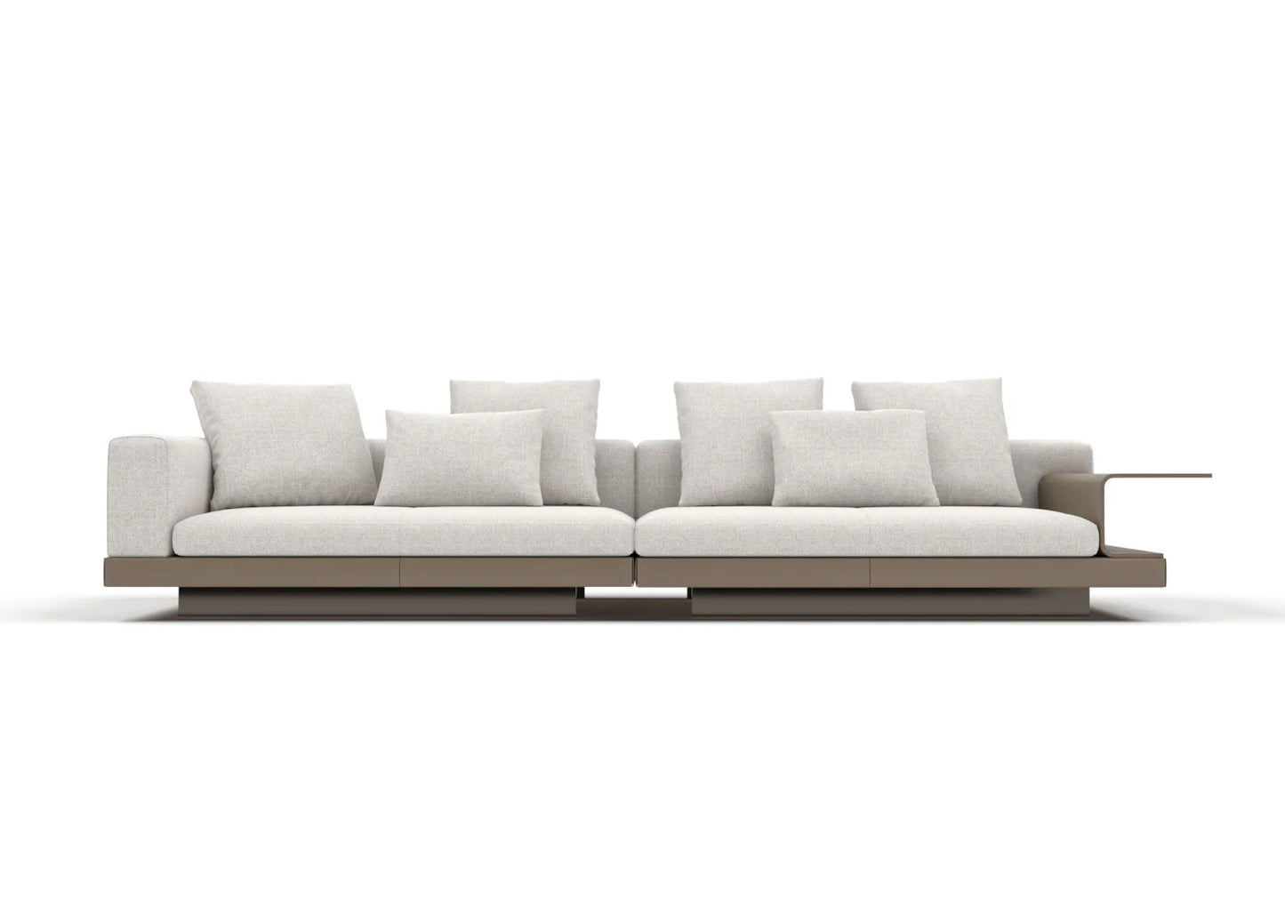 Ulric 4-Seater Fabric Sofa with Accent Table