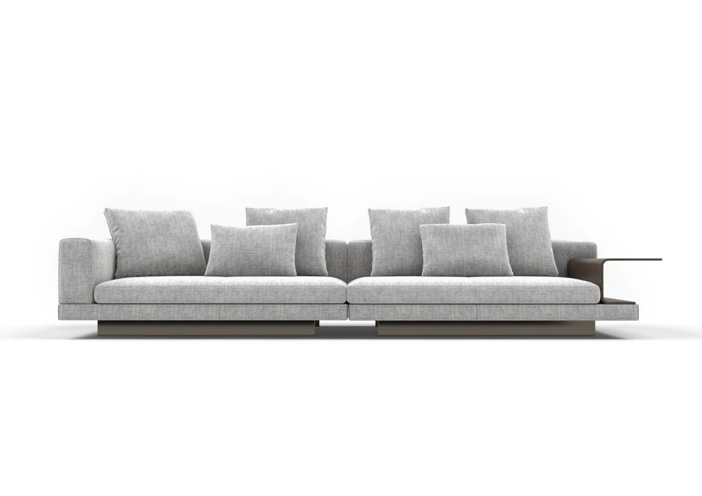 Ulric 4-Seater Fabric Sofa with Accent Table