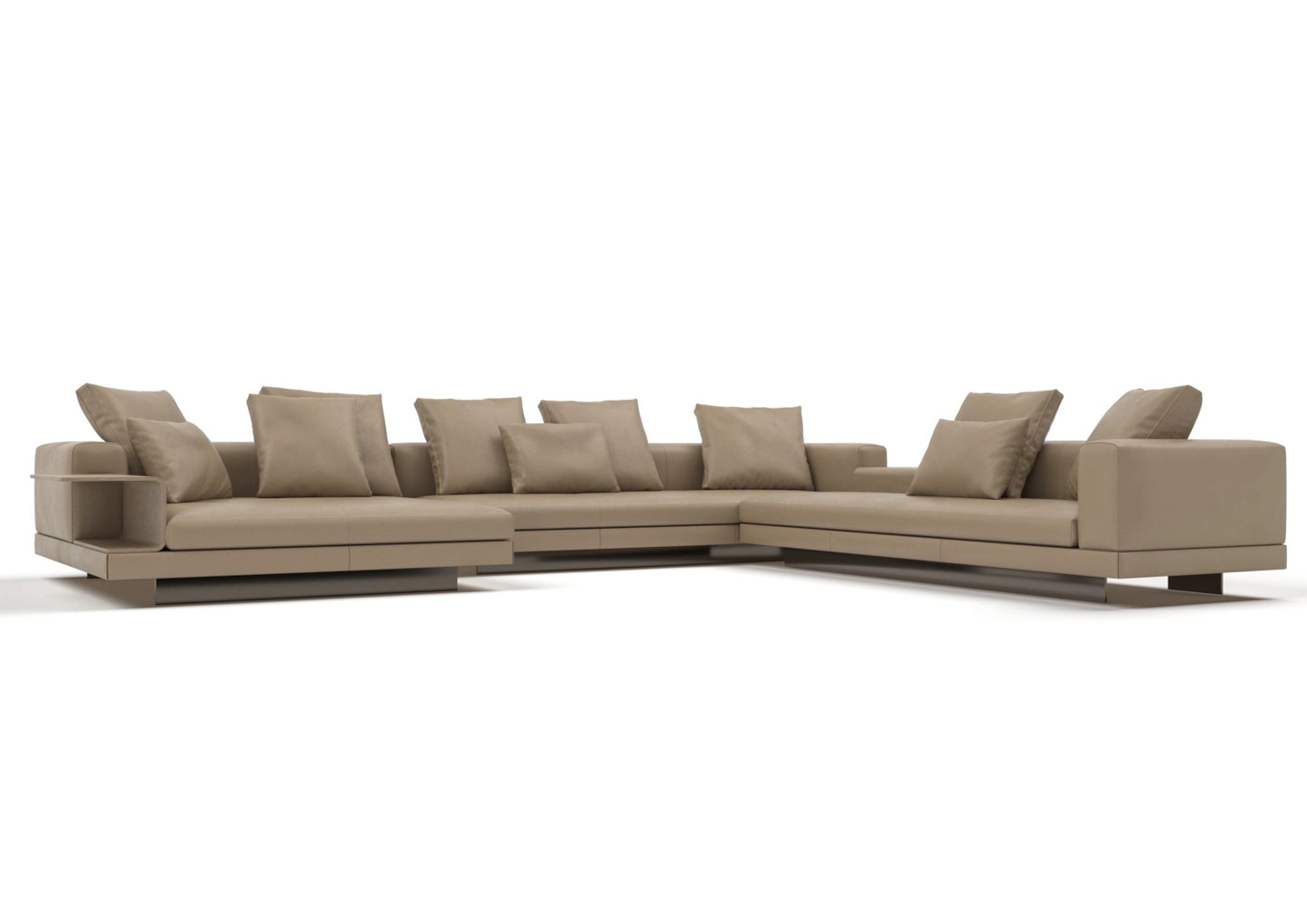 Umbro 6-Seater Cow Leather Modular Sofa with Chaise