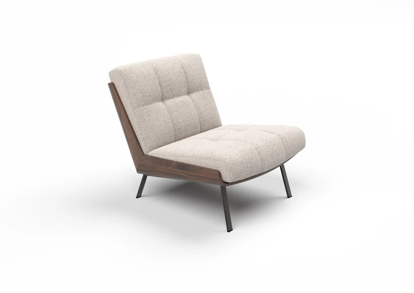 Blaise Bouclé Swivel Armless Chair