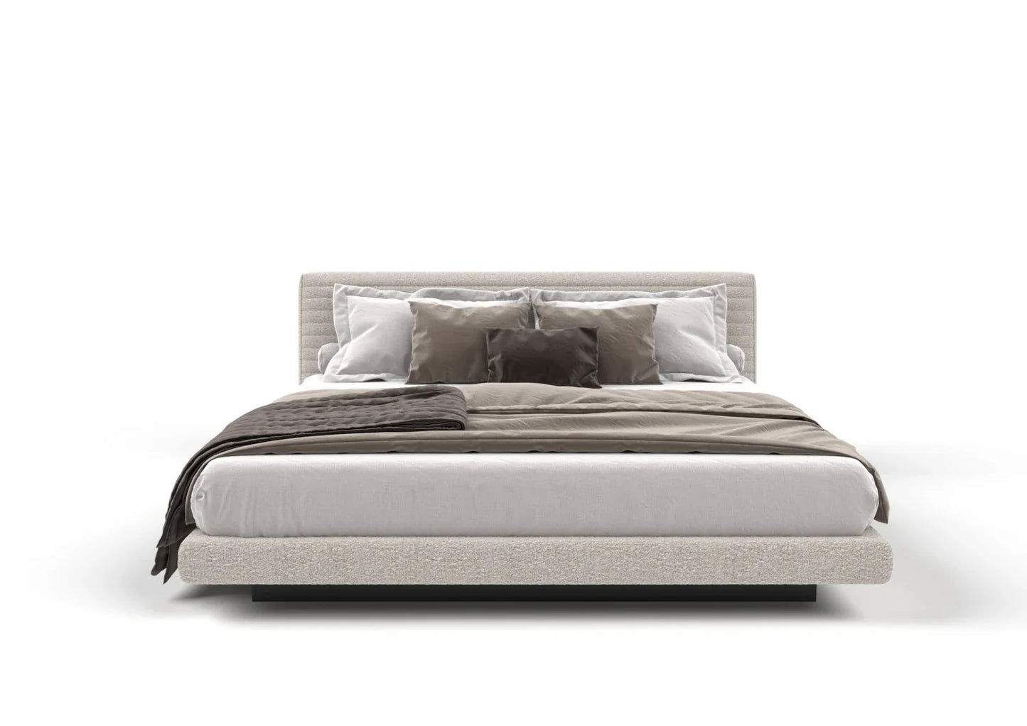 Caius Boucle Fabric Upholstered Bed