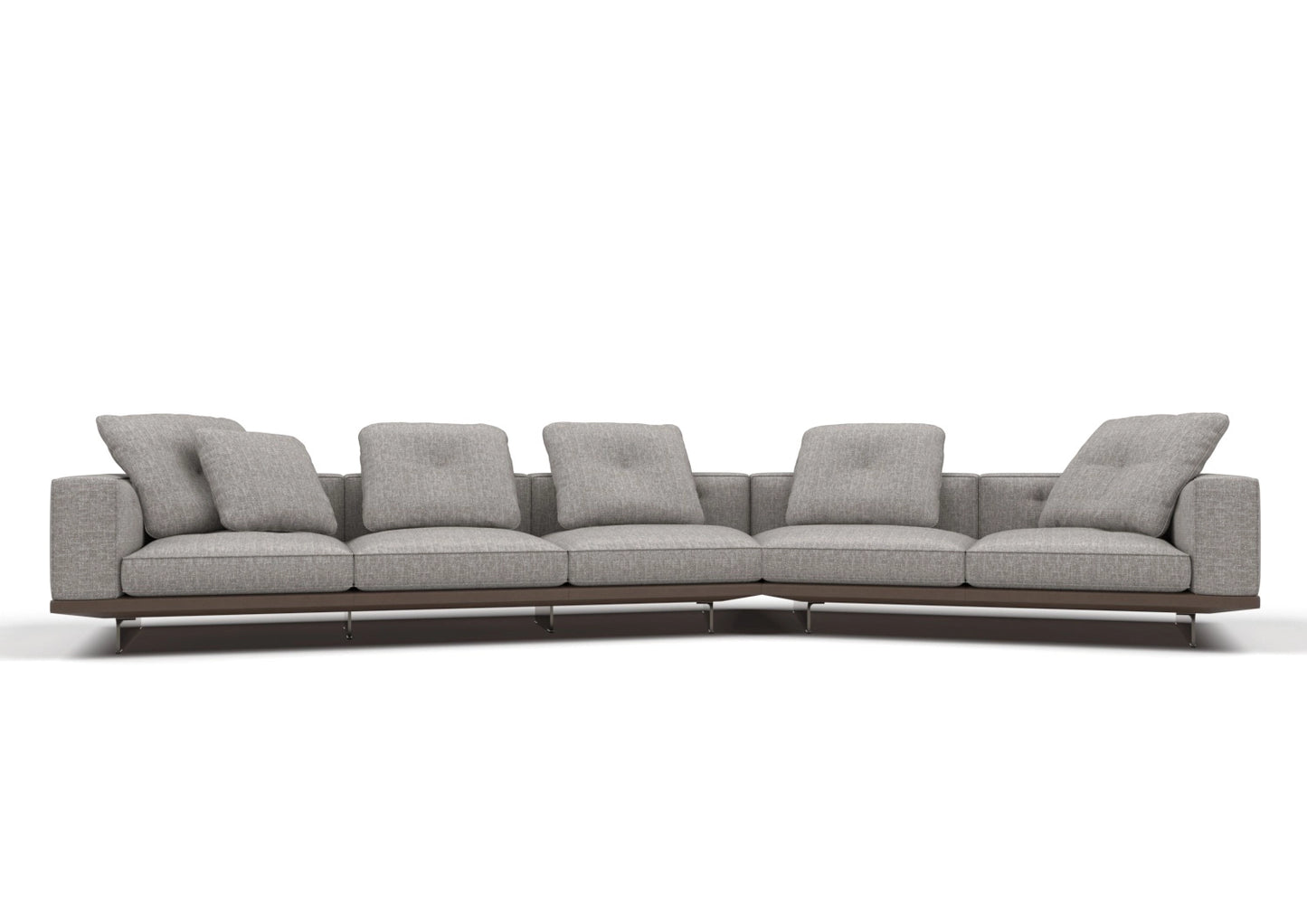 Benn 5-Seater Fabric Curved Modular Sofa