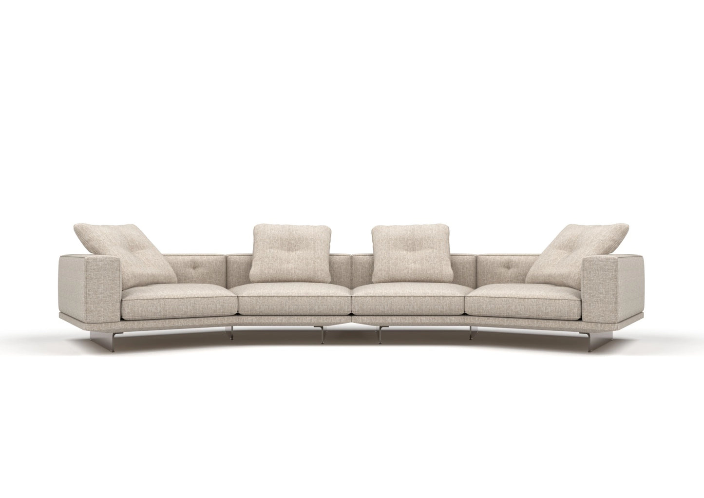 Brycen 4-Seater Fabric Curved Modular Sofa