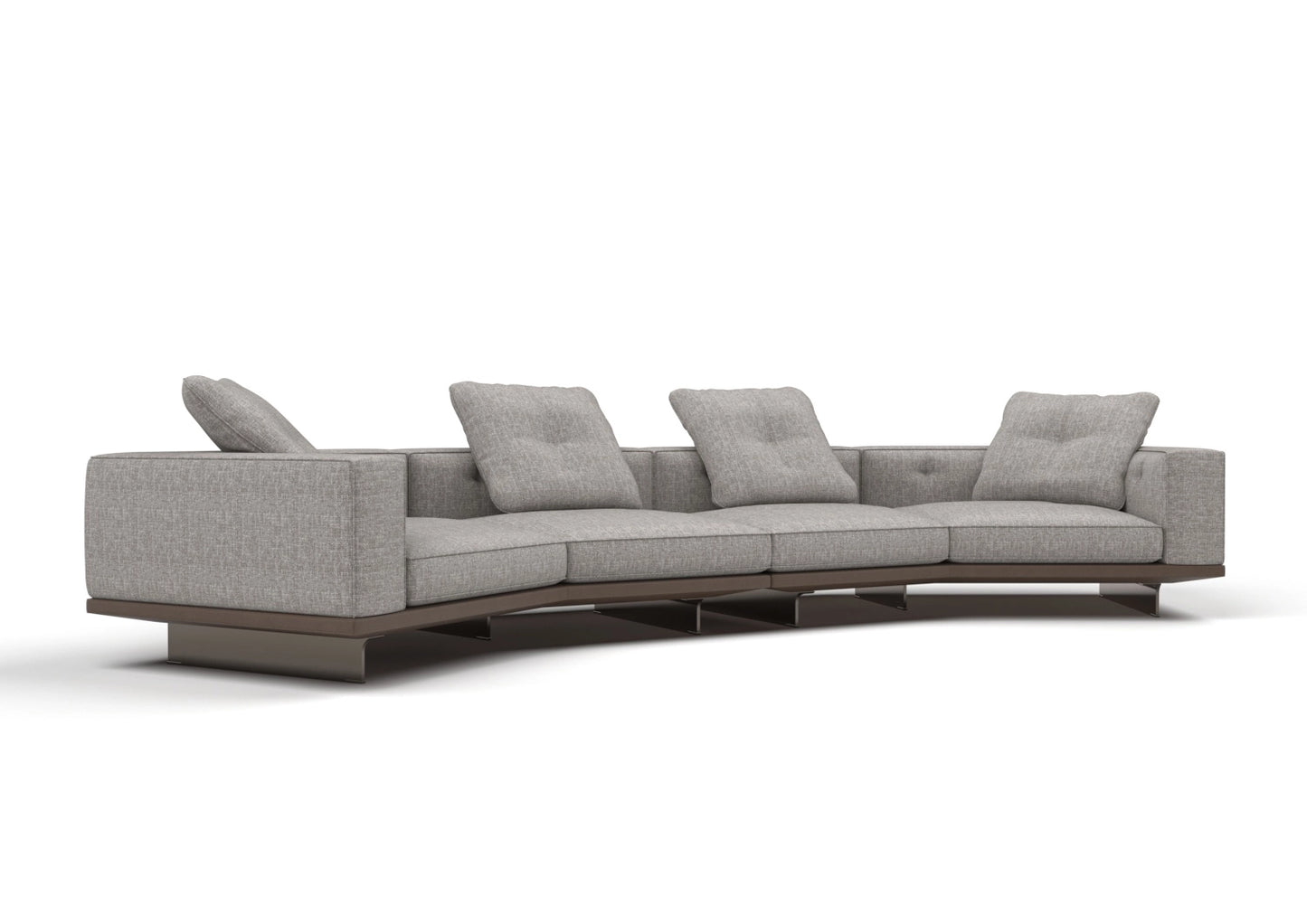 Brycen 4-Seater Fabric Curved Modular Sofa