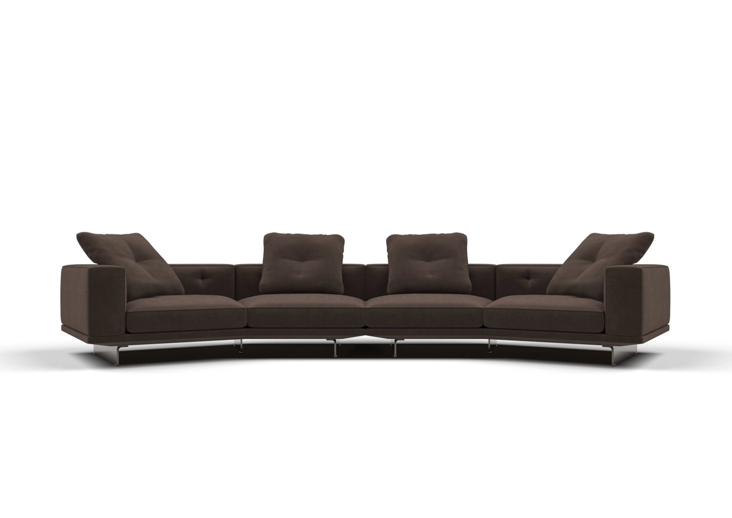 Brycen 4-Seater Fabric Curved Modular Sofa
