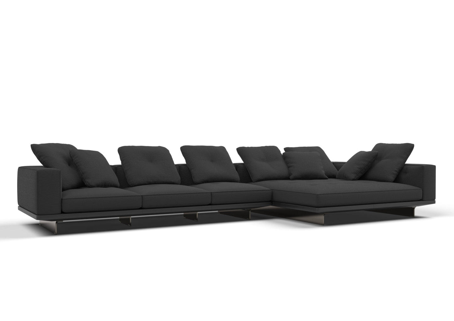 Eder 4-Seater Fabric Modular sofa with Chaise