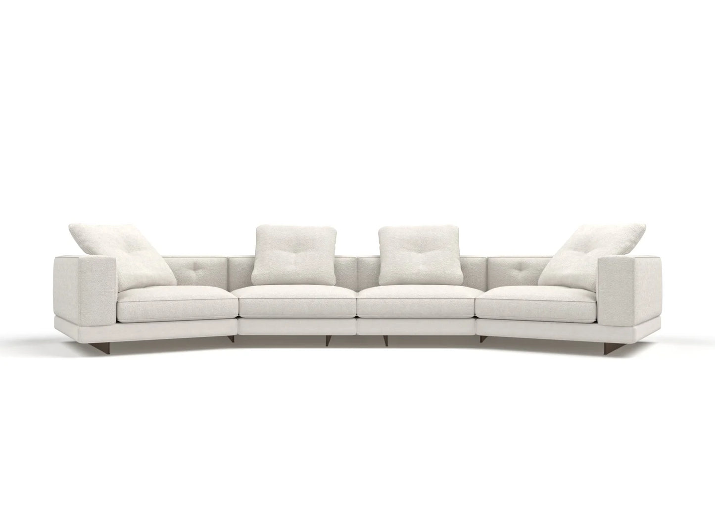 Brycen 4-Seater Fabric Curved Modular Sofa