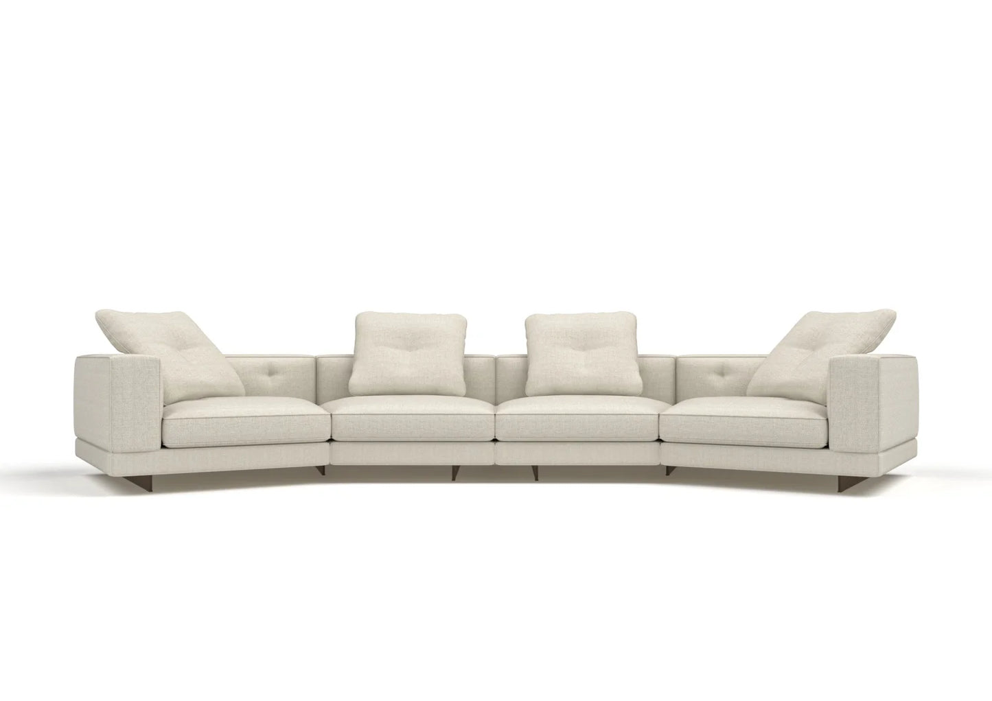 Brycen 4-Seater Fabric Curved Modular Sofa