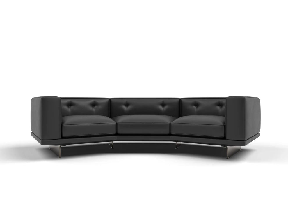 Edson 3-Seater Cow Leather Curved Modular Sofa