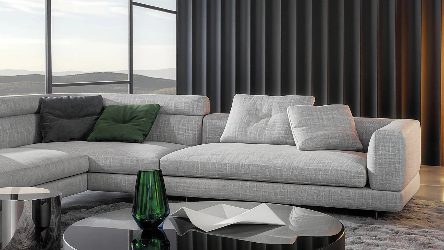 Sawyer 6-Seater Fabric Modular L-Shaped Sofa