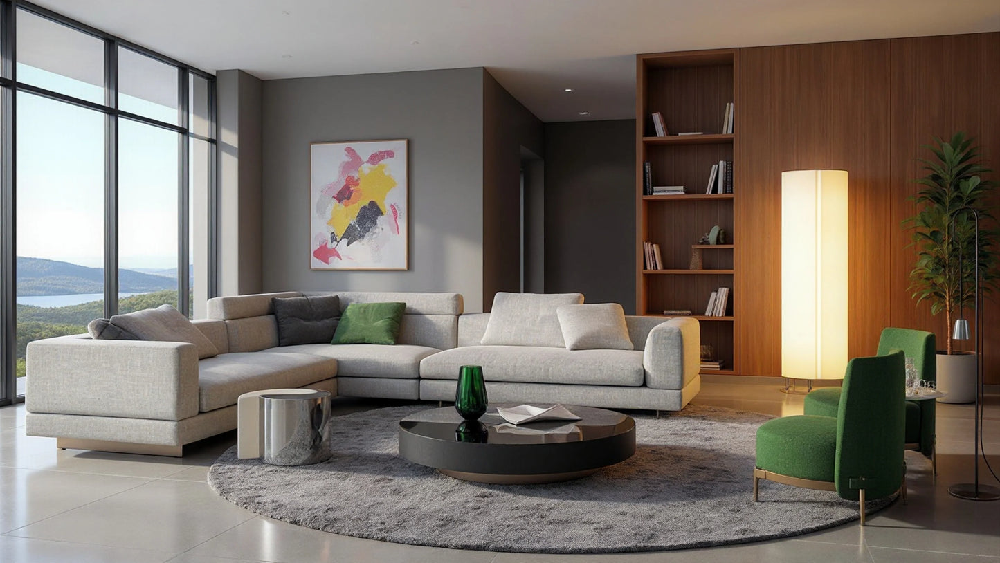 Sawyer 6-Seater Fabric Modular L-Shaped Sofa