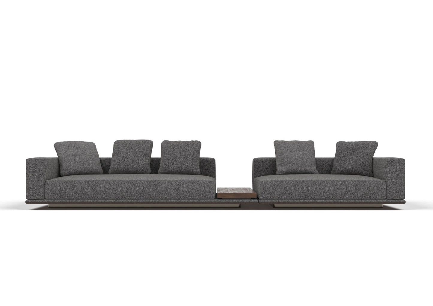 Denver 5-Seater Fabric Sofa with Center Table