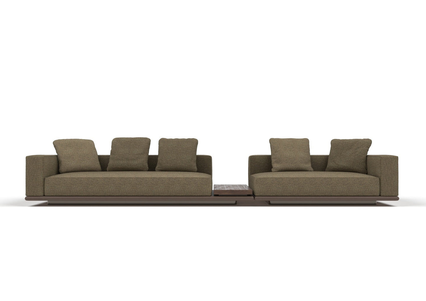 Denver 5-Seater Fabric Sofa with Center Table