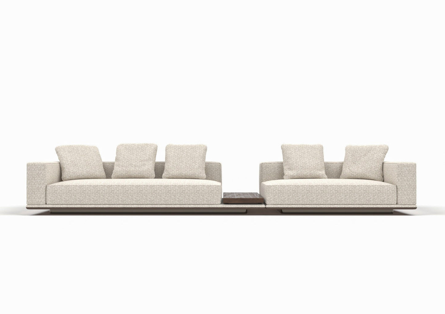 Denver 5-Seater Fabric Sofa with Center Table