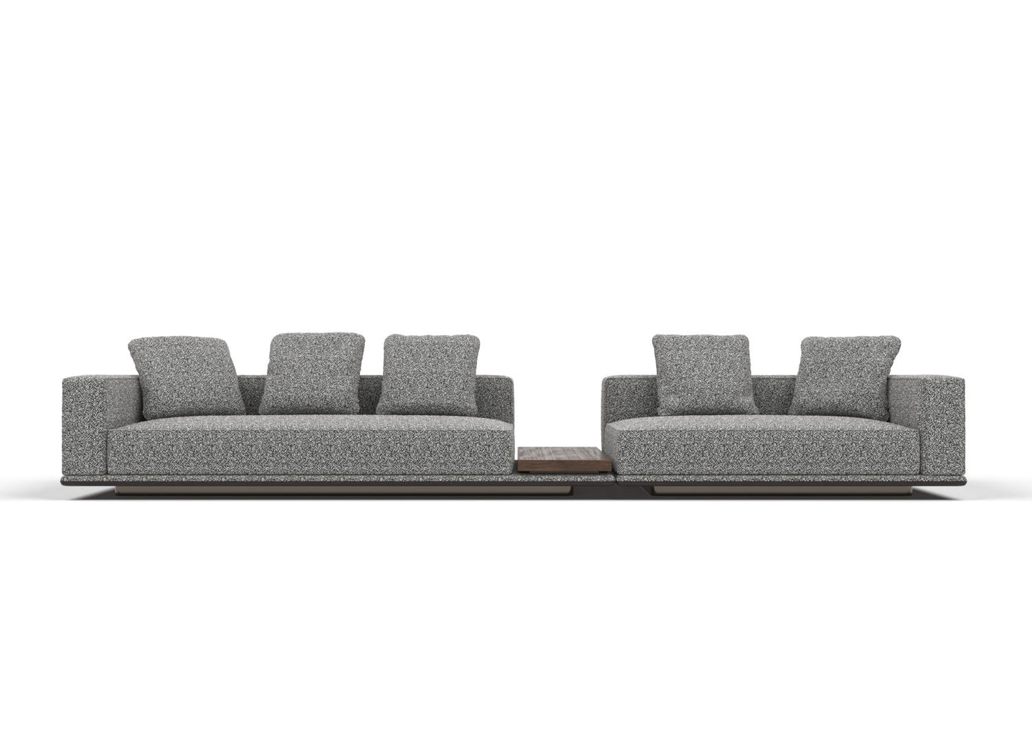 Denver 5-Seater Fabric Sofa with Center Table