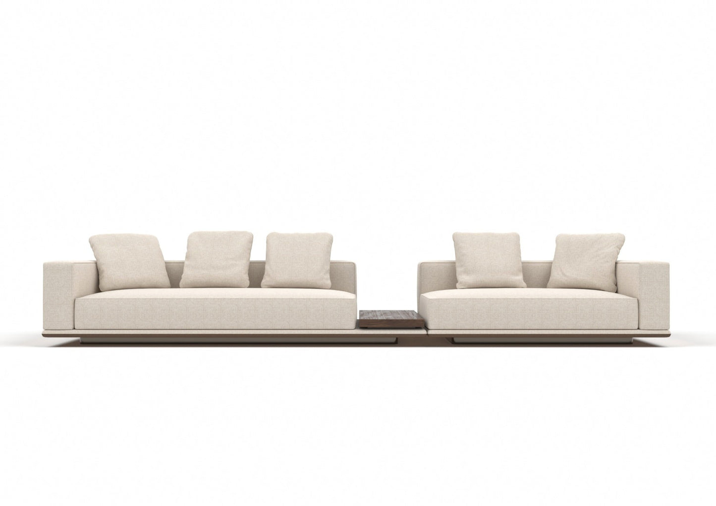 Denver 5-Seater Fabric Sofa with Center Table