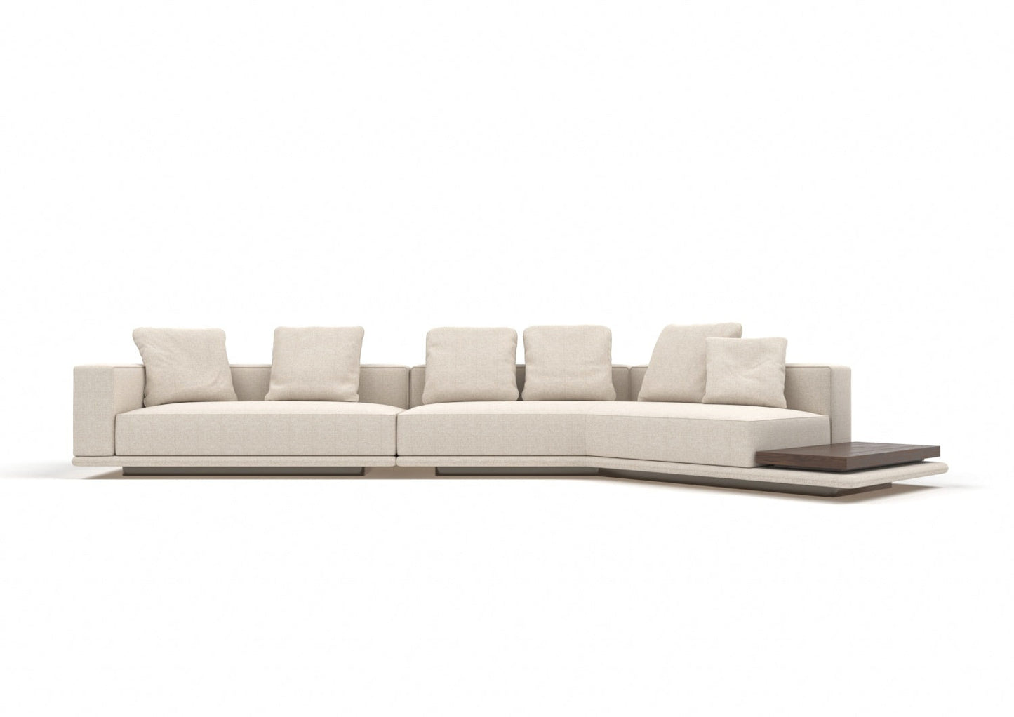 Dallas 6-Seater Fabric Curved Sectional Sofa