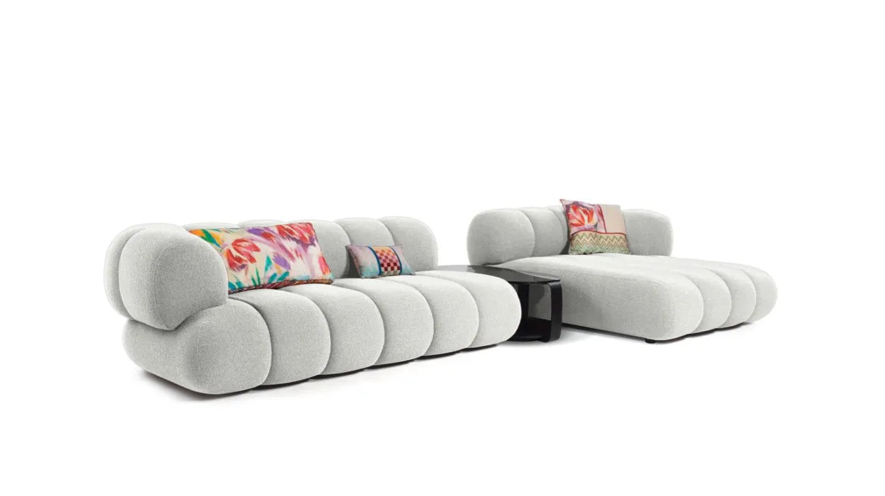 Osiris 3-Seater Fabric Modular Sofa with Right Chaise