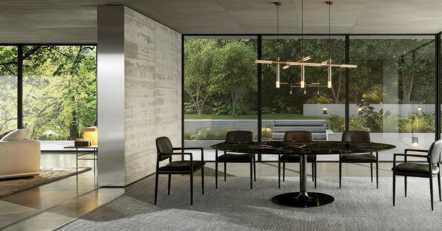 Keziah 10-Seater Marble Top Dining Table