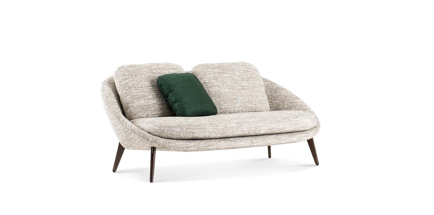 Mab 2-Seater Fabric Sofa with Legs