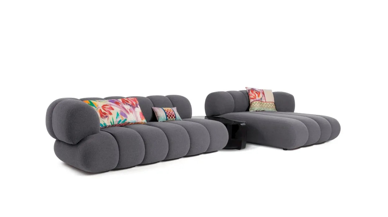 Osiris 3-Seater Fabric Modular Sofa with Right Chaise