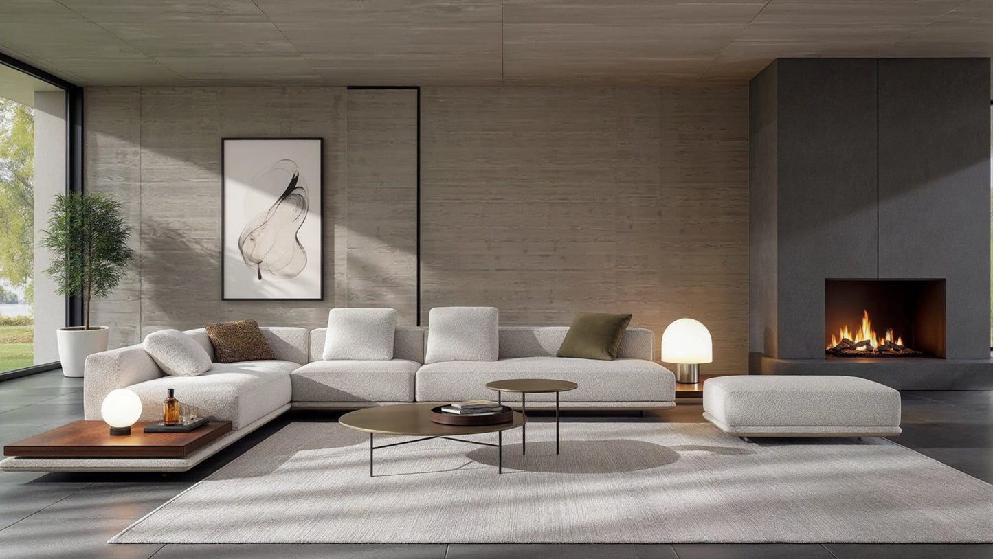 Damien 6-Seater Fabric L-Shaped Modular Sofa