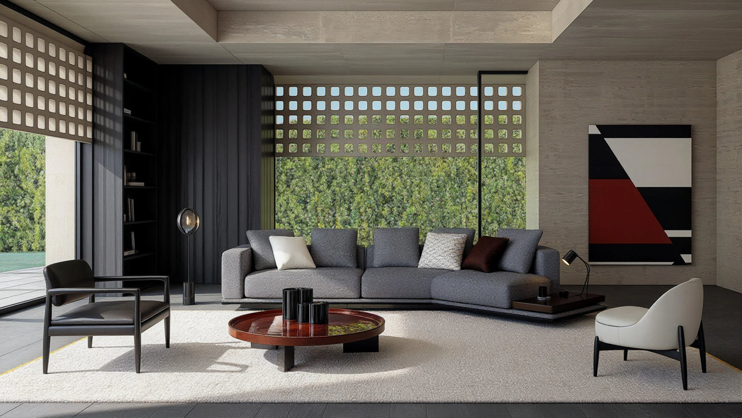 Digby 7-Seater Fabric Curved Sectional Sofa