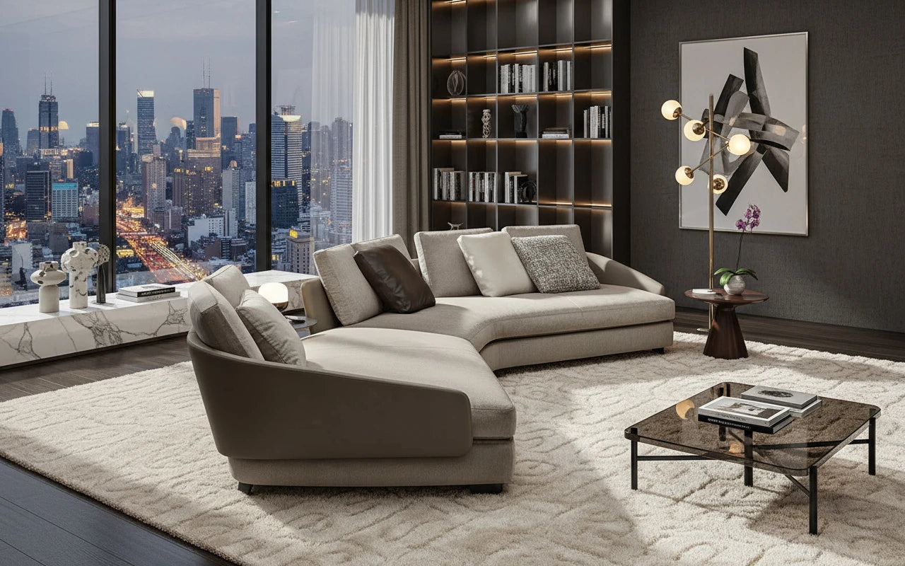 Nadie 5-Seater Fabric Modular Sofa with Chaise
