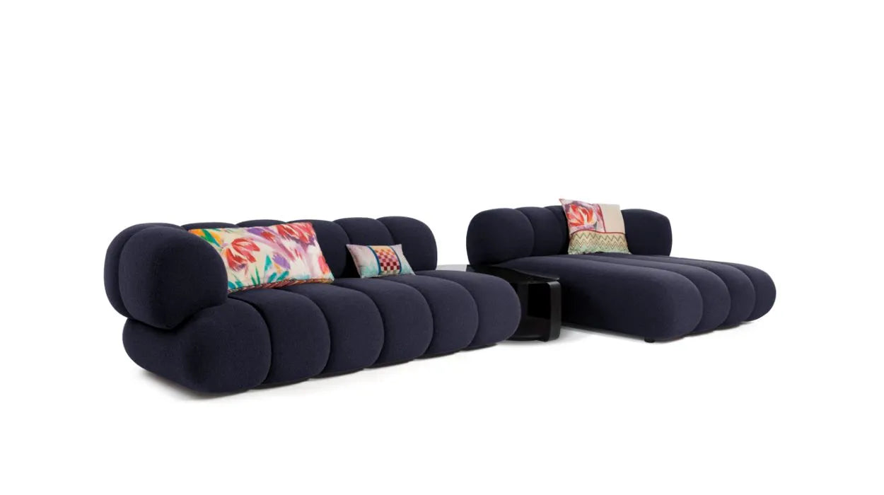 Osiris 3-Seater Fabric Modular Sofa with Right Chaise