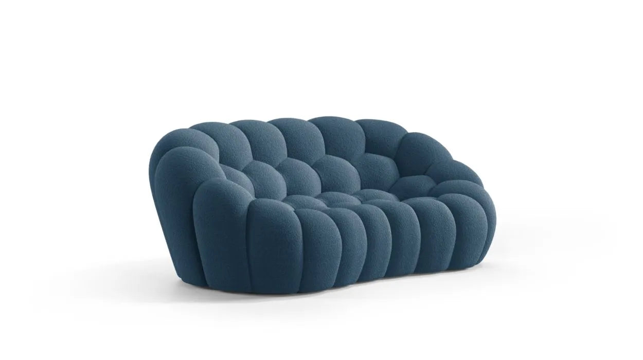 Dean 3-Seater Fabric Pouffe Sofa