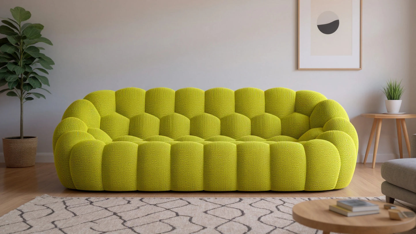 Desmond 4-Seater Fabric Pouffe Sofa