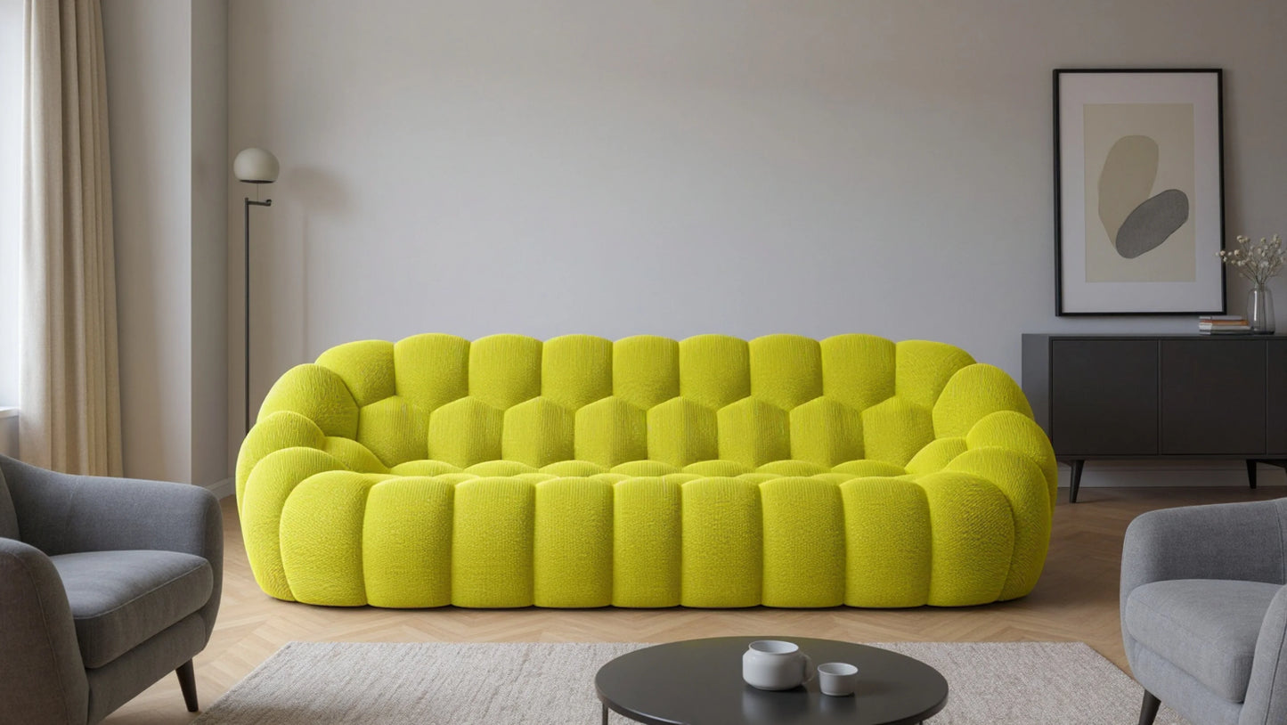 Desmond 4-Seater Fabric Pouffe Sofa