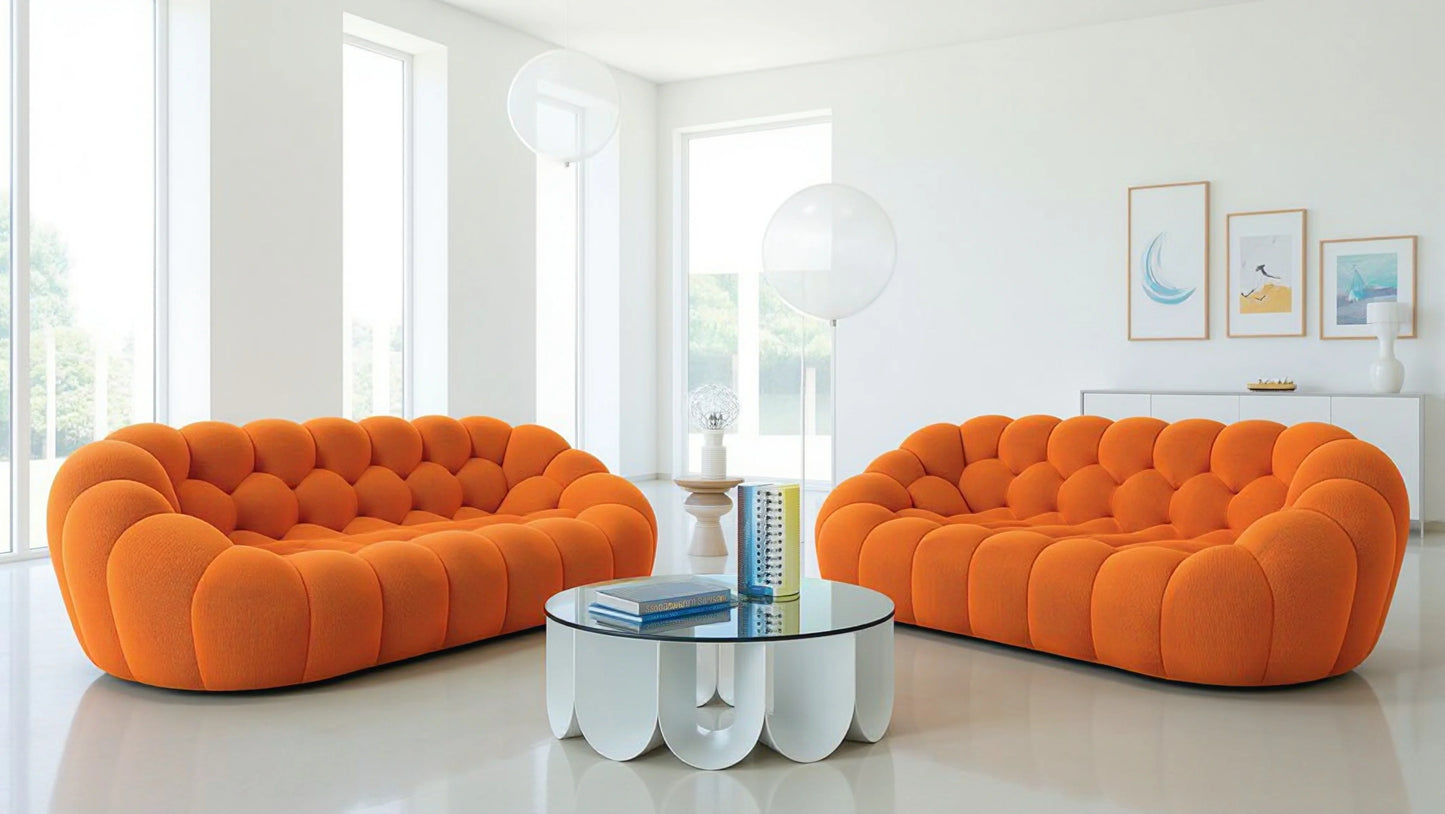 Dimitri 5-Seater Fabric Pouffe Sofa