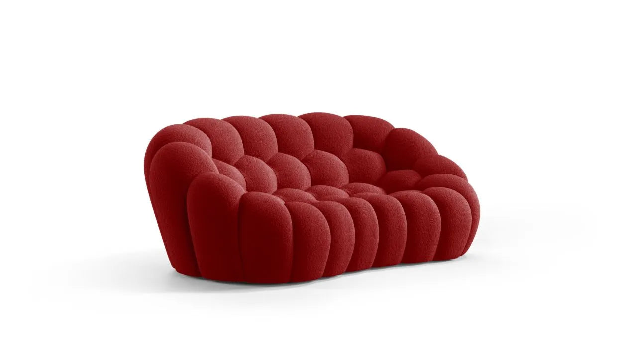 Dean 3-Seater Fabric Pouffe Sofa