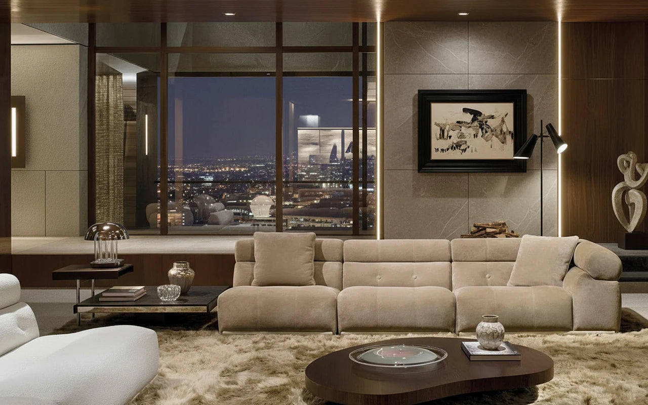 Sabin 4-Seater Fabric Modular Sofa