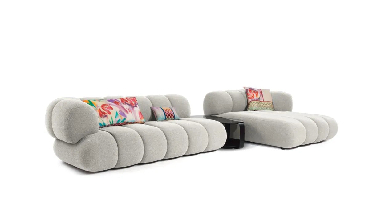 Osiris 3-Seater Fabric Modular Sofa with Right Chaise